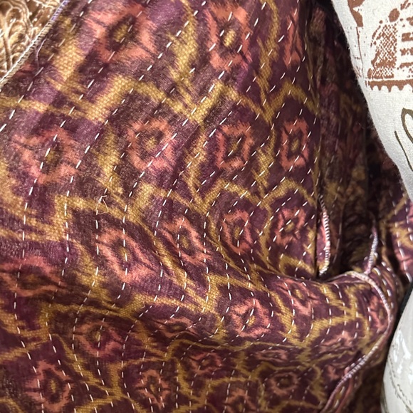 Pink and Brown Kantha Kimono - Picture 3 of 7